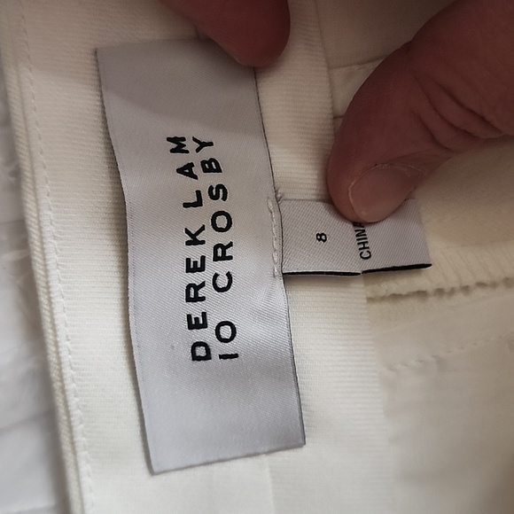 NWOT DEREK LAM 10 CROSBY - Bianca Split Ankle Crop Pants in Soft White, size 8 - Picture 5 of 8